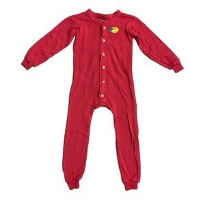 Red Long John Toddler Bass Pro Pajama Butt Flap Red Christmas Outdoors Cabin 3T